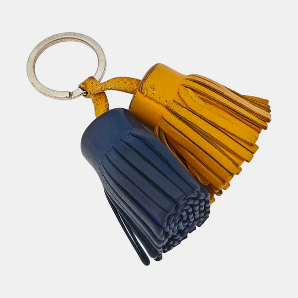 Leather Bag Charm Silver