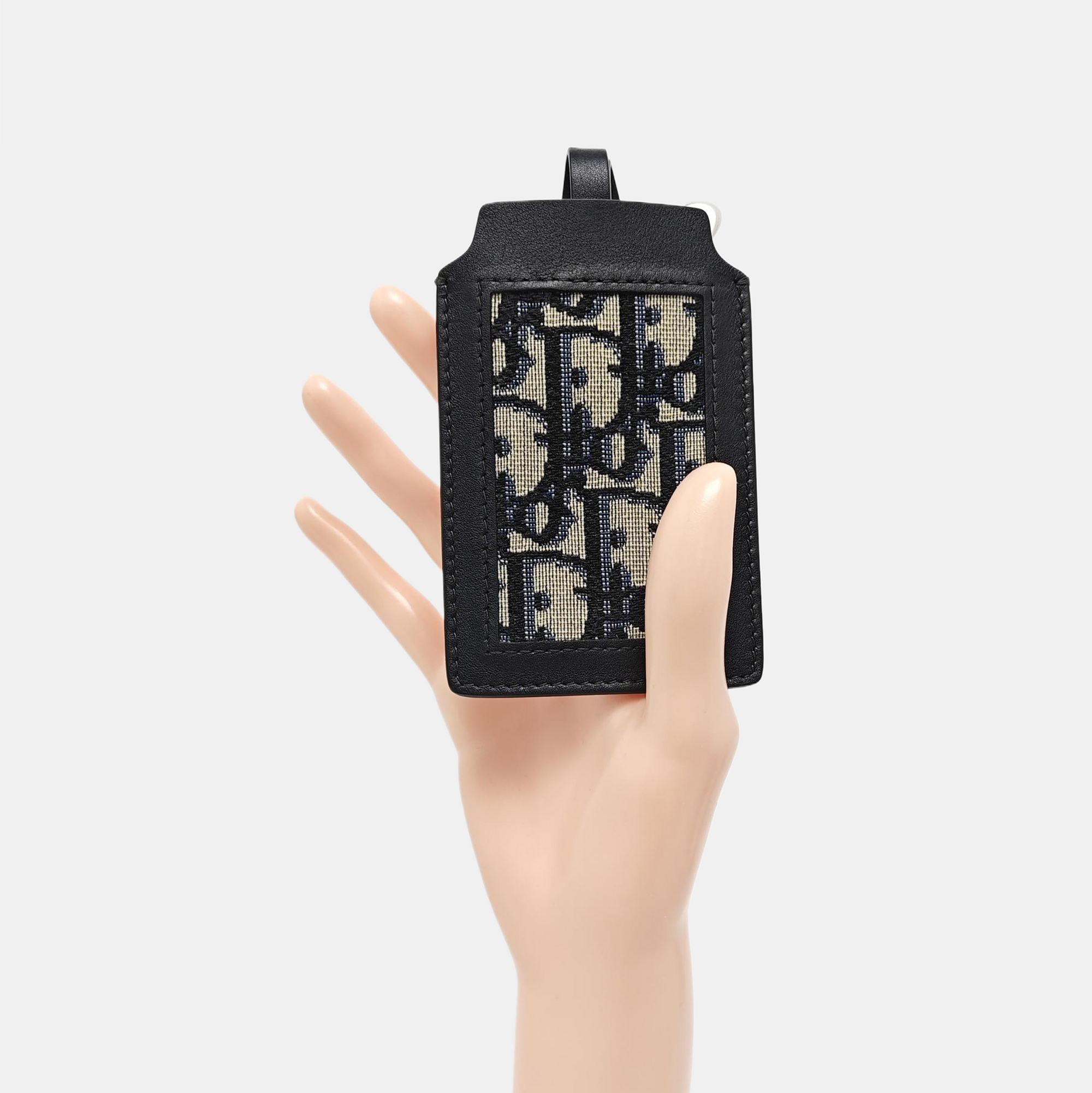Oblique Canvas Card Holder Black