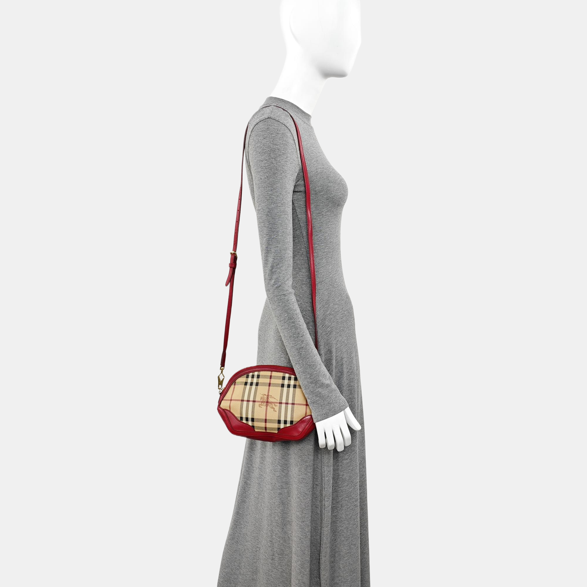 Coated Canvas Shoulder Bag Beige