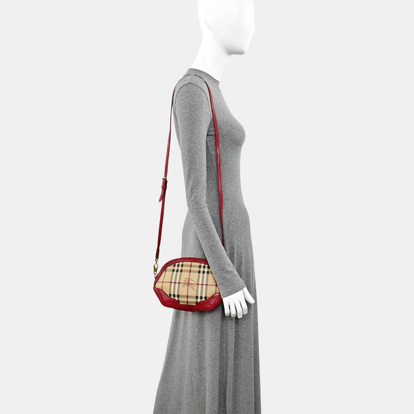 Coated Canvas Shoulder Bag Beige
