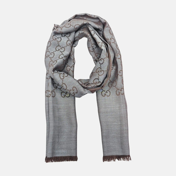 Bufanda de lana gris