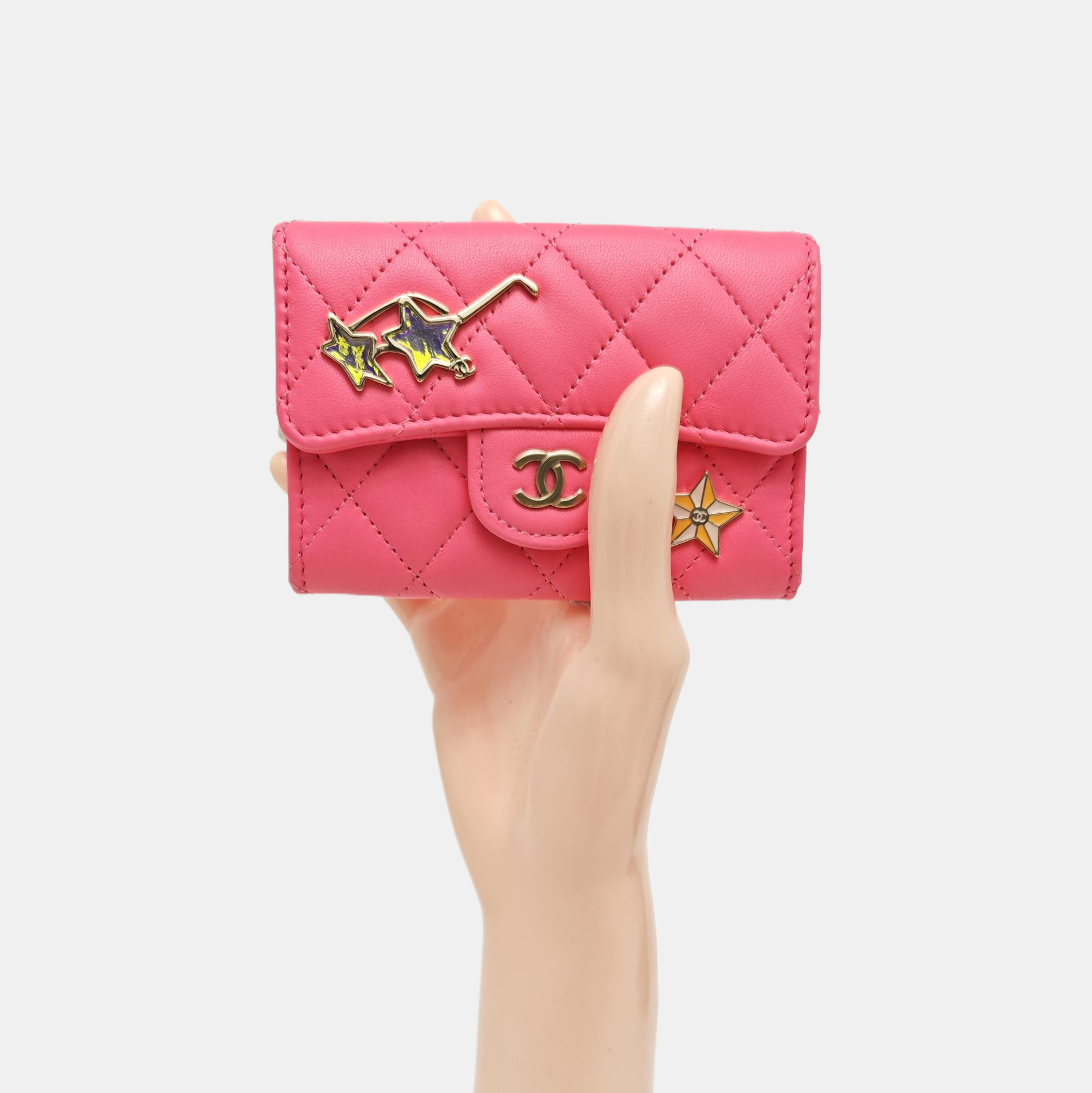 CLASSIC FLAP Quilted Lambskin Red Wallet