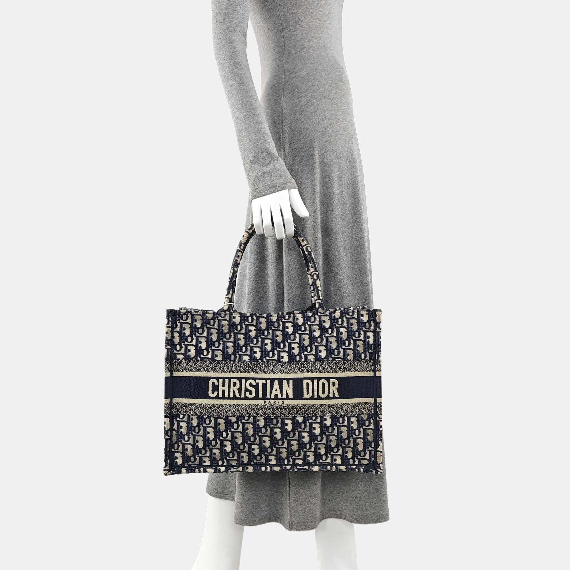 Book Tote Medium Oblique Canvas Blue