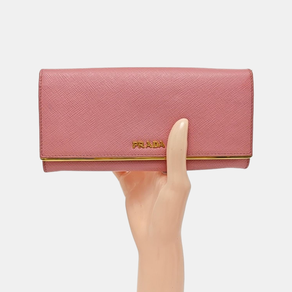 Saffiano Calfskin Wallet Pink