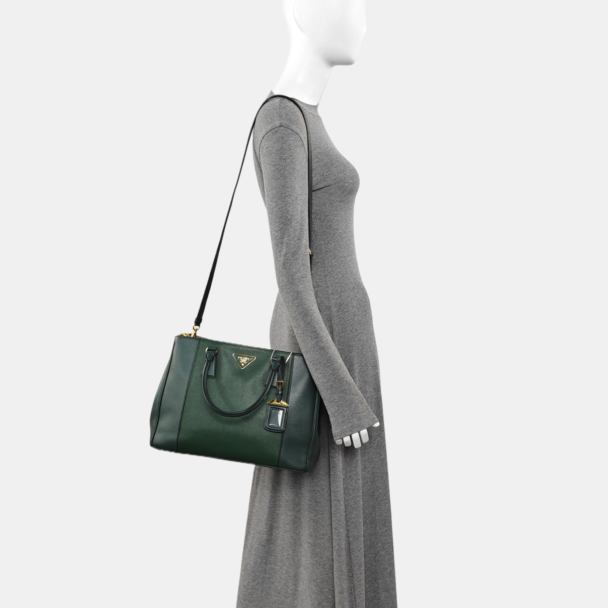 Galleria Extra Large Saffiano Calfskin Green