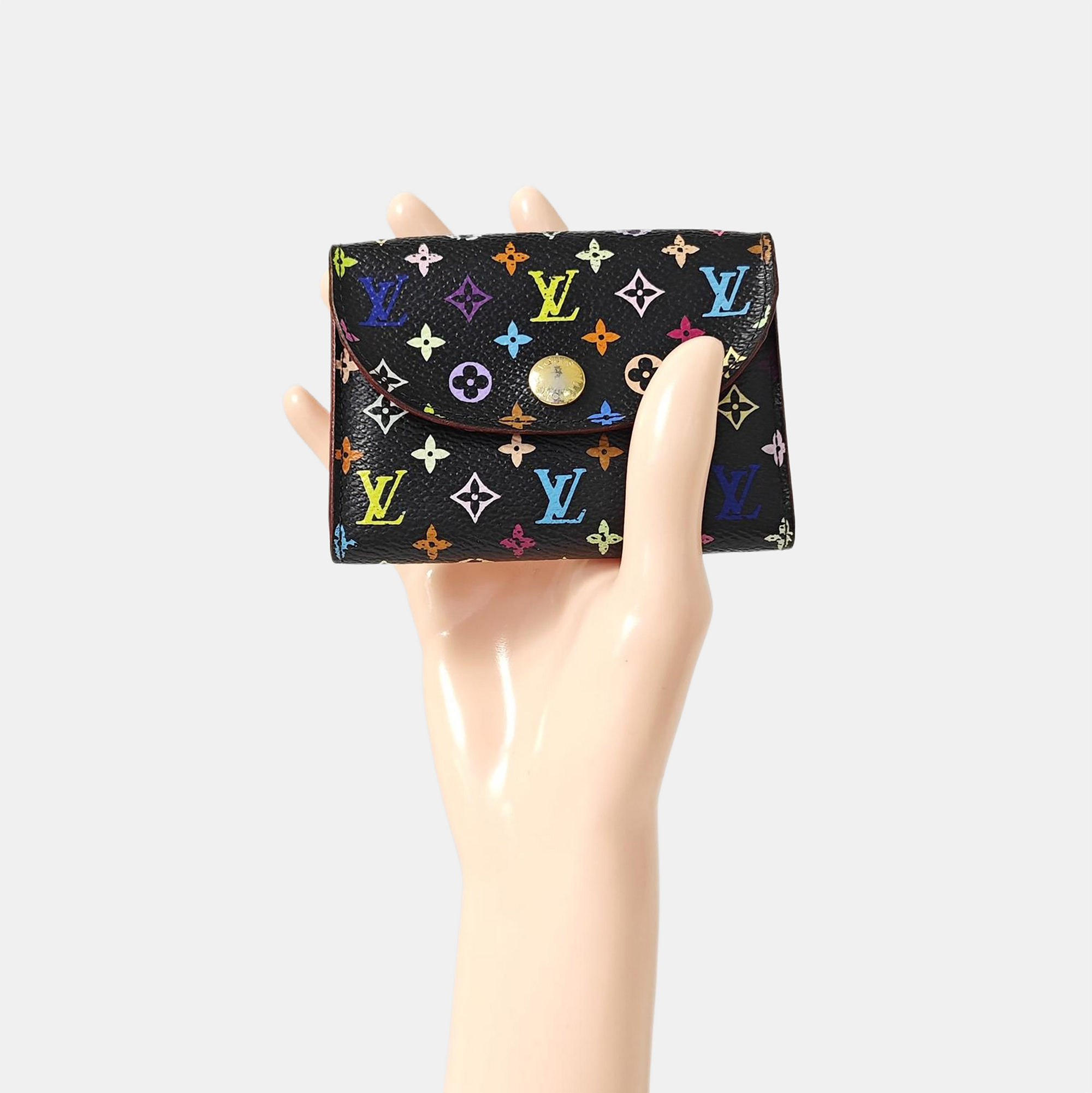 LV × TM ROSALIE Monogram Coated Canvas Black Coin Purse