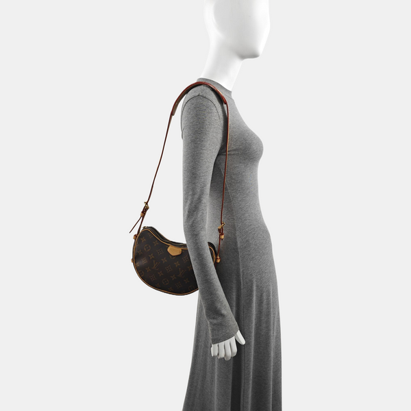 CROISSANT Monogram Coated Canvas Brown