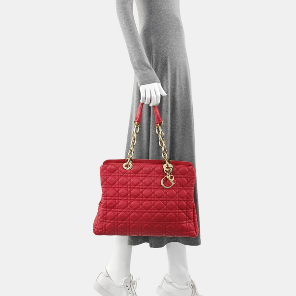 Dior Soft Cannage Lambskin Red