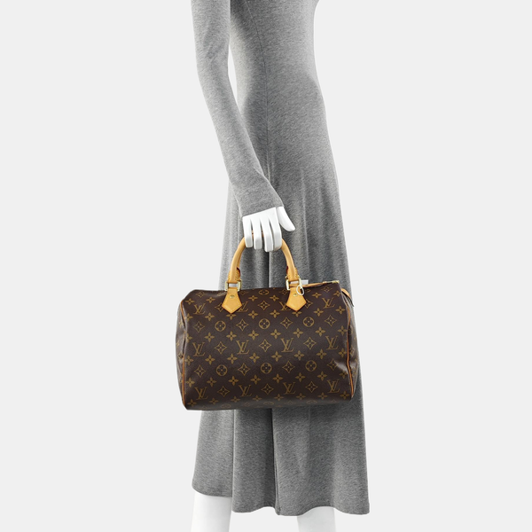 SPEEDY 30 Monogram Coated Canvas Brown