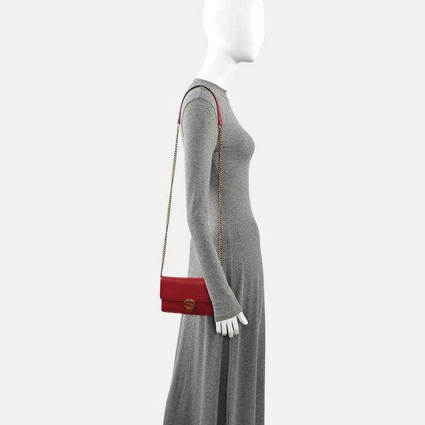Calfskin Shoulder Bag Red