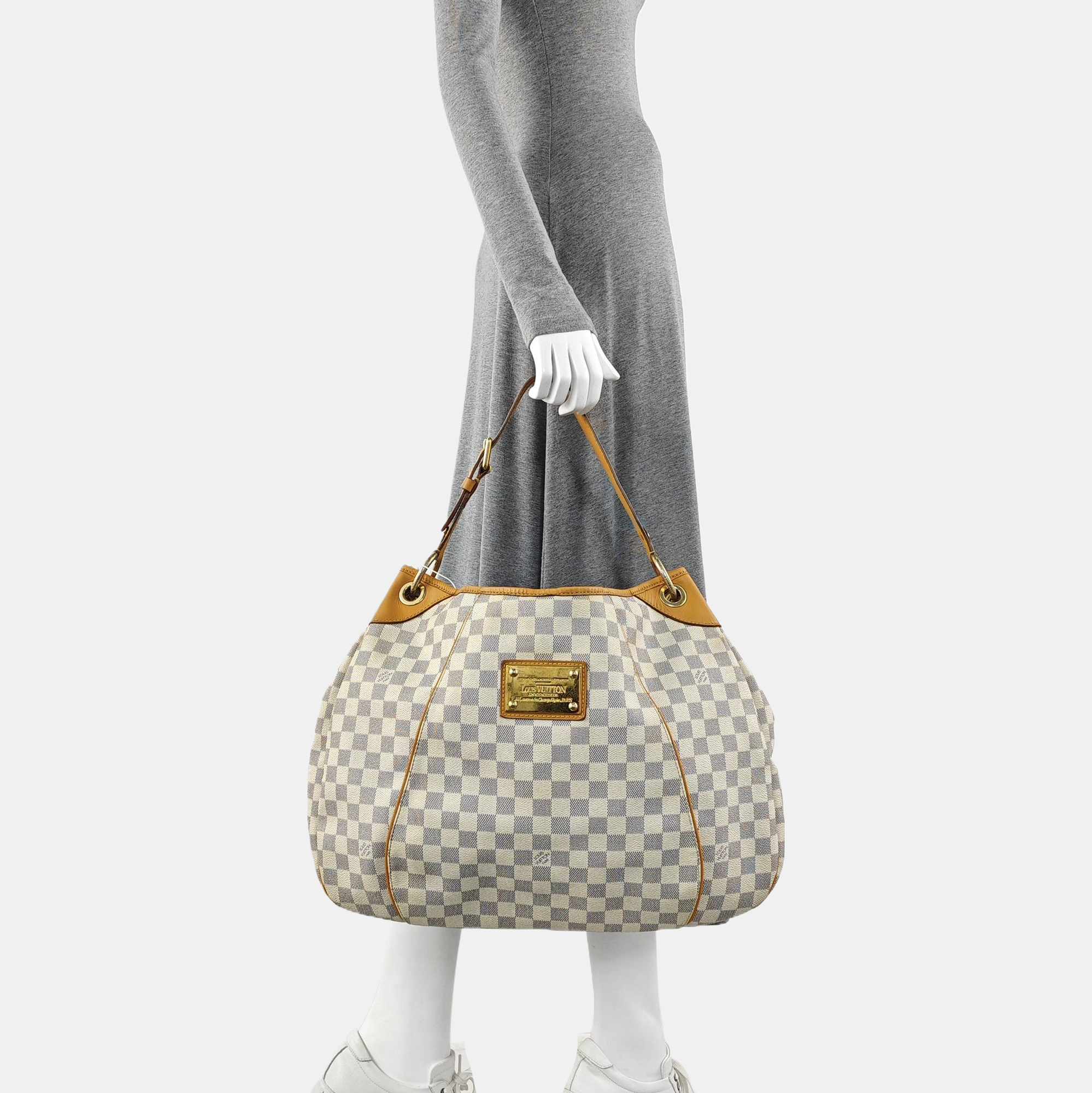 GALLIERA GM Damier Azur Coated Canvas White