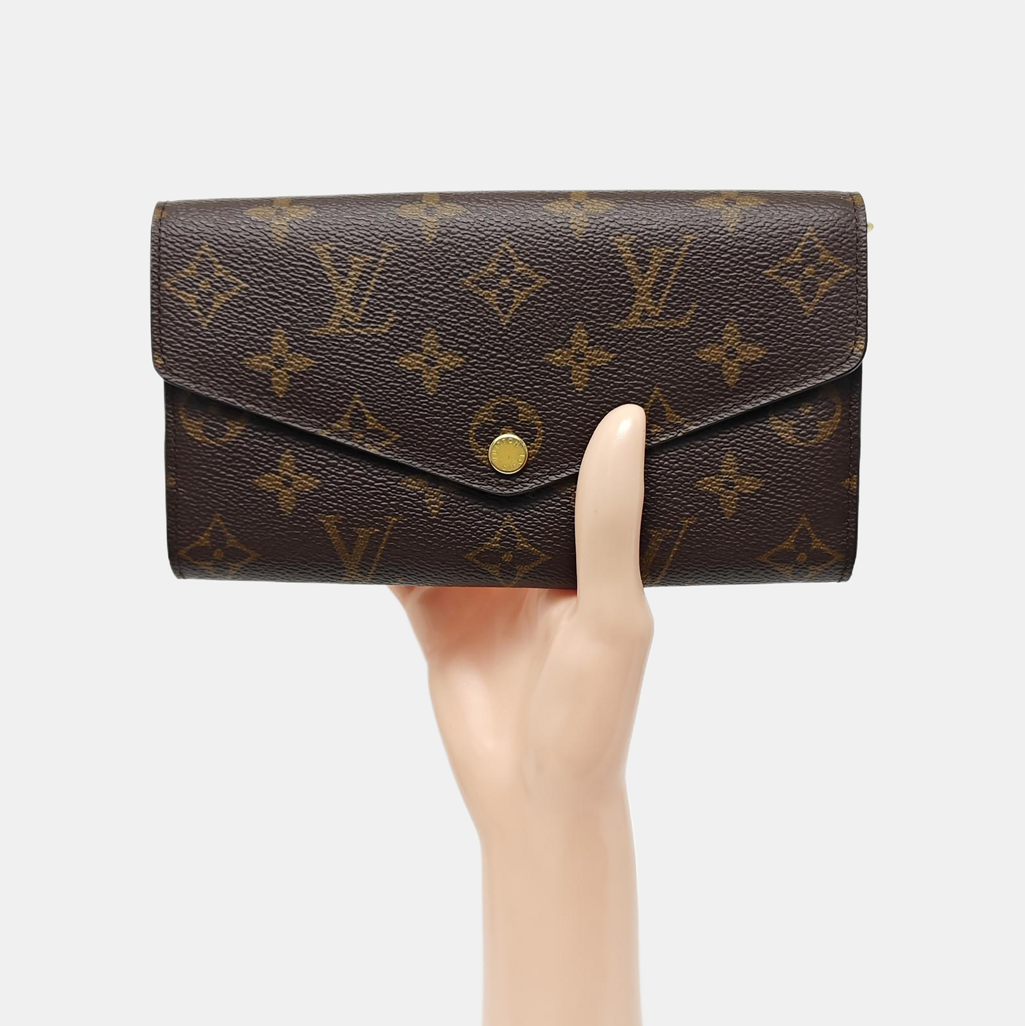 JEANNE Monogram Coated Canvas Brown Wallet