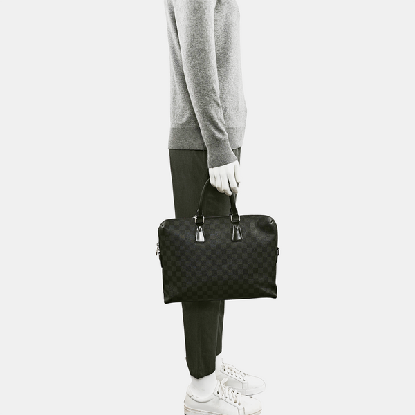 PORTE-DOCUMENTS Damier Graphite Coated Canvas Gray