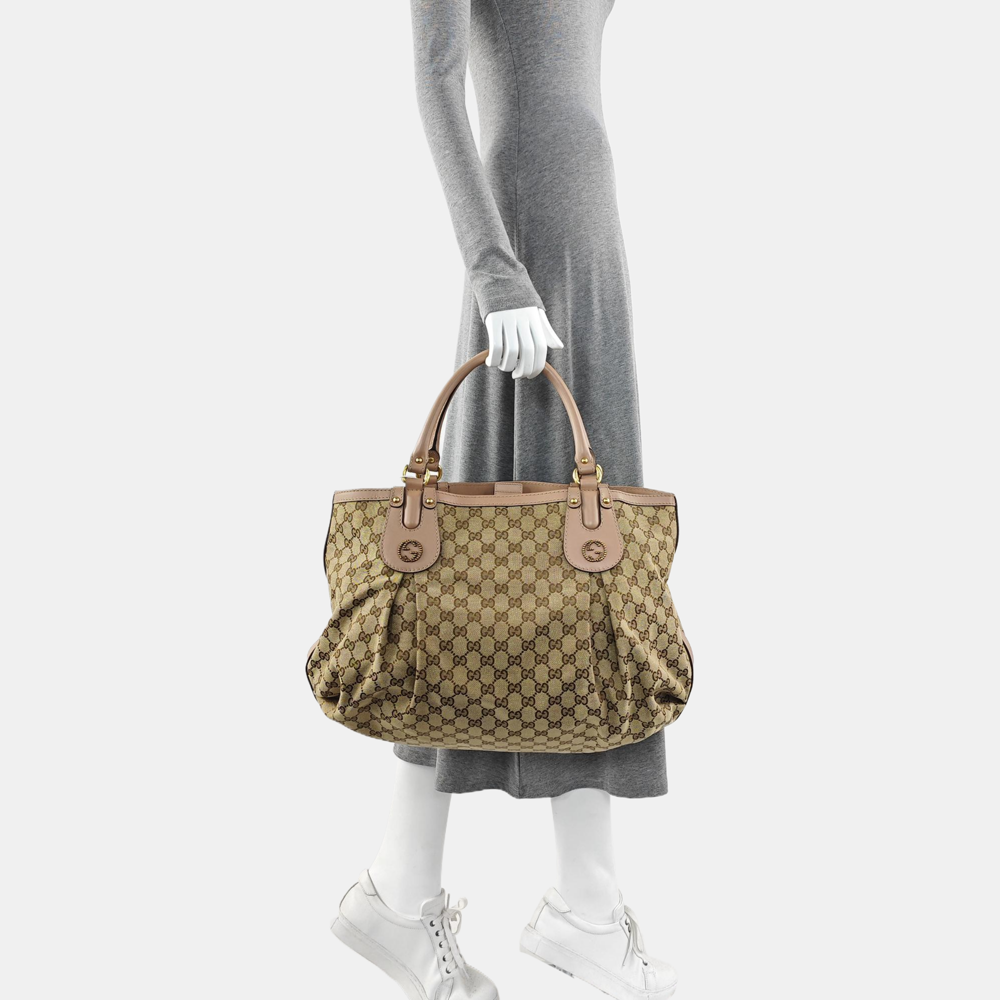 Sukey Monogram Canvas Beige