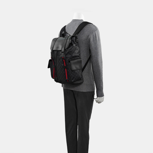 GG Supreme Monogram Coated Canvas Black