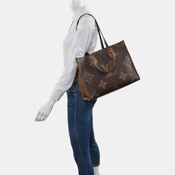 ONTHEGO MM Monogram Coated Canvas Brown