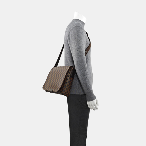 DISTRICT MM Damier Ebene Coated Canvas Brown