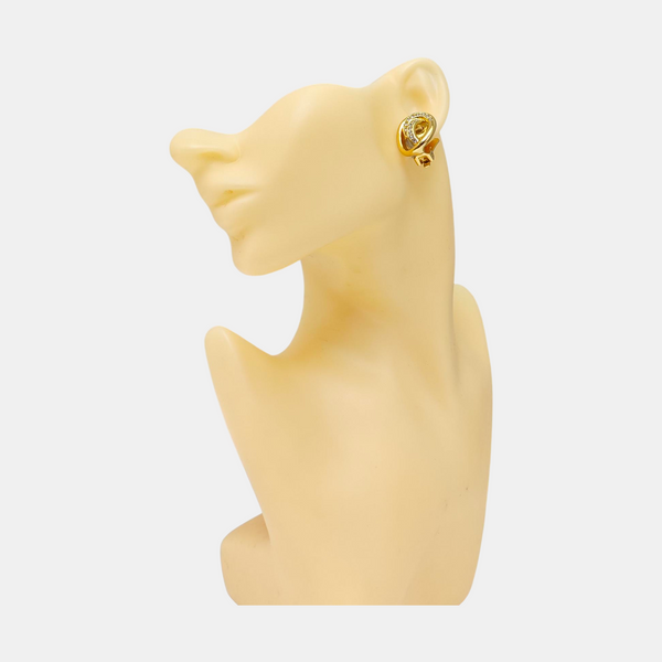 Metal Gold Clip On Earrings