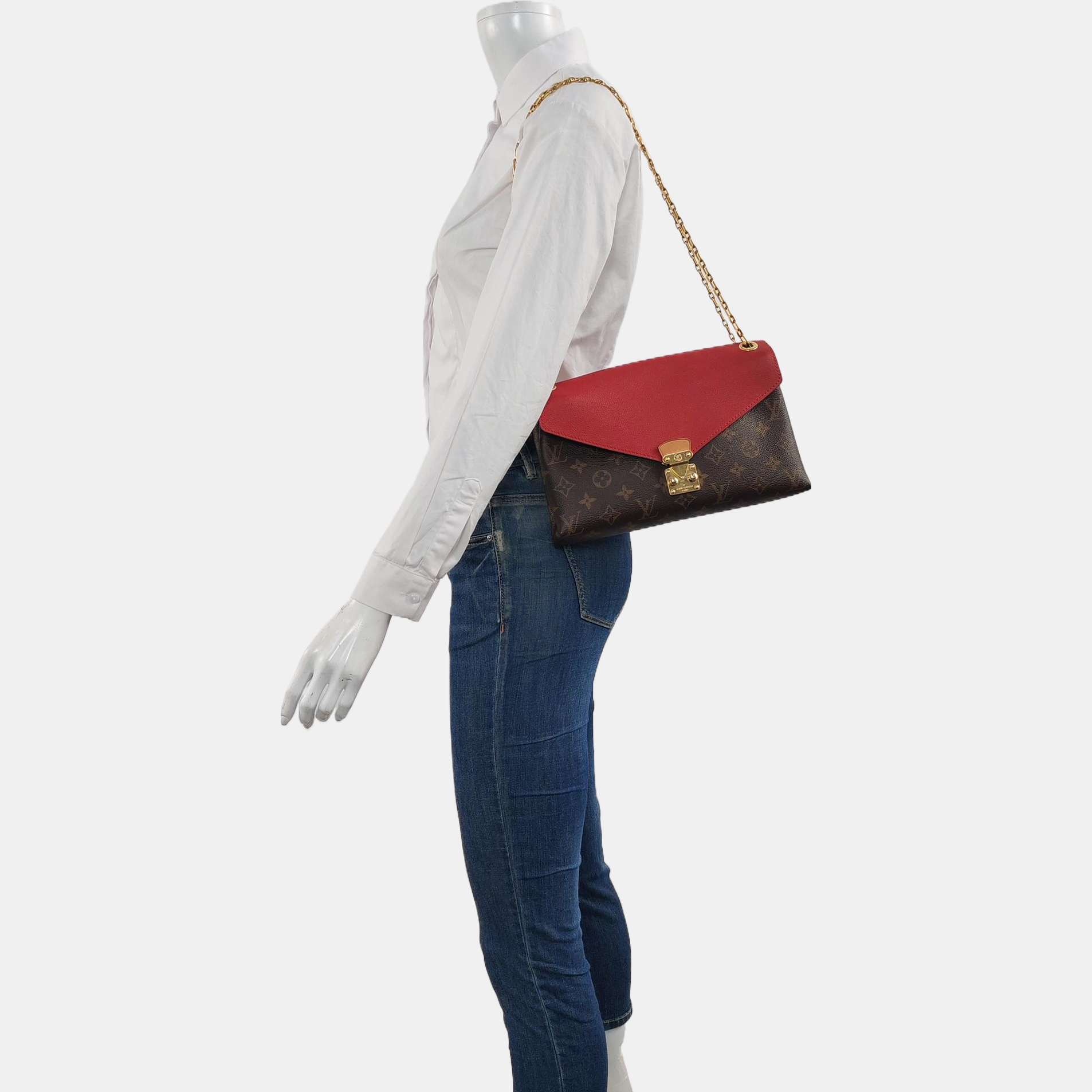 Authenticated pre-owned  PALLAS Monogram Coated Canvas Brown - Shoulder Bag at Looply
