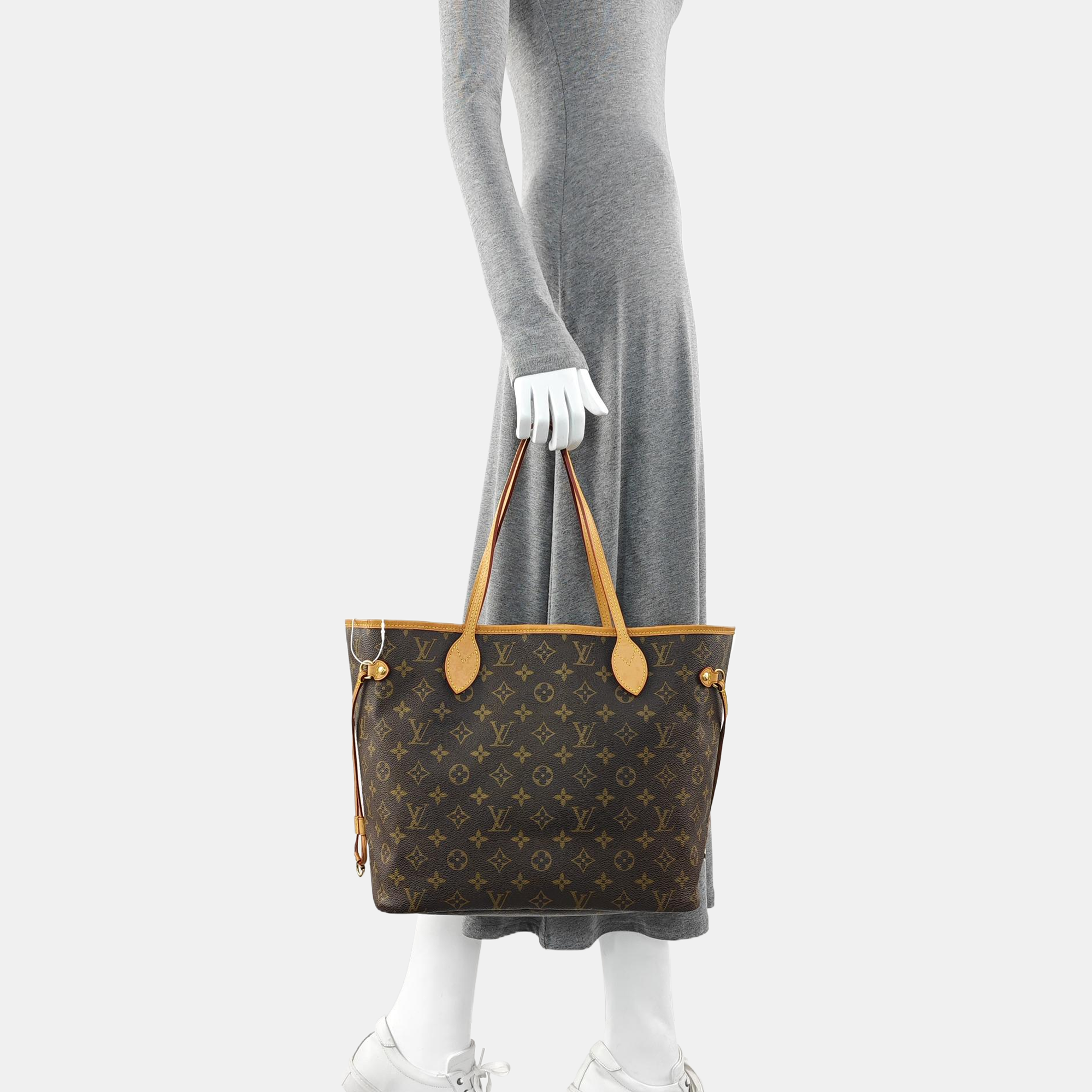 NEVERFULL MM Monogram Coated Canvas Brown