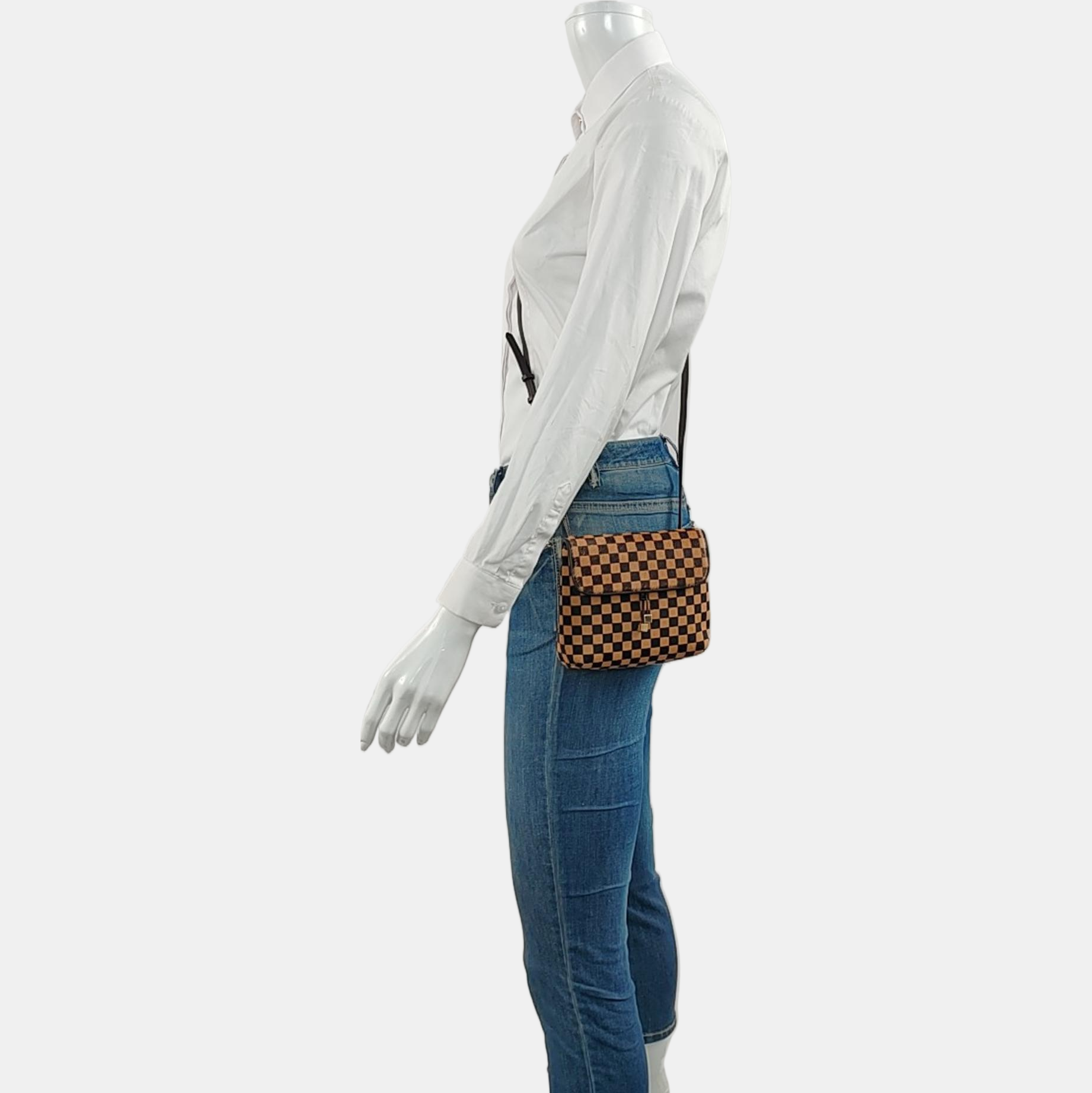 GAZELLE Damier Ebene Horsehair Brown