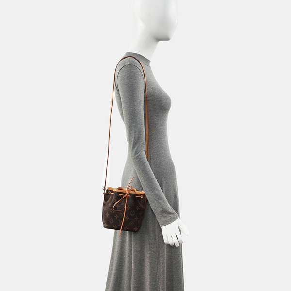 NÉONOÉ Nano Monogram Coated Canvas Brown