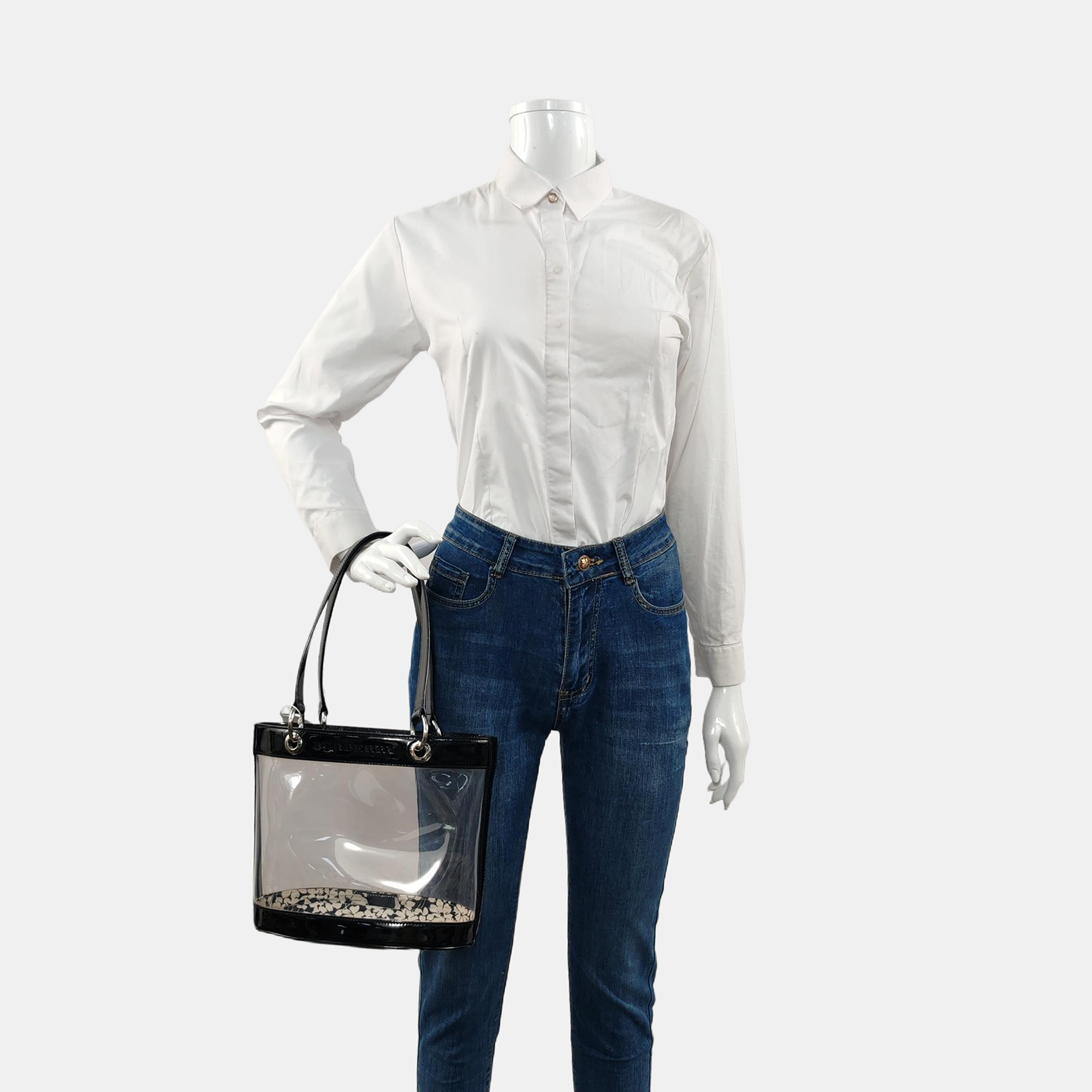Plastic Top Handle Bag Clear