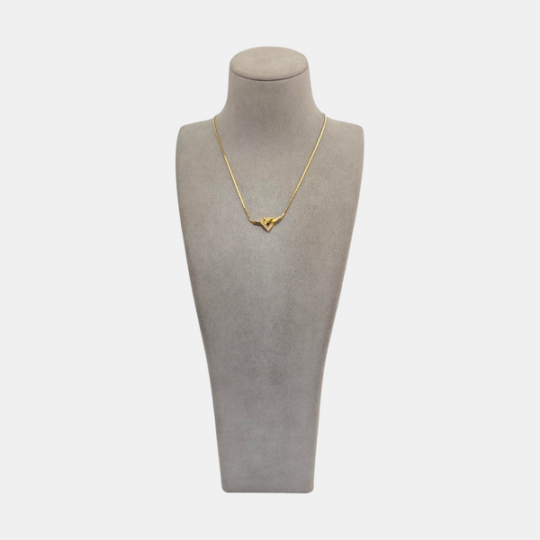 Twist Round Metal Gold Necklace
