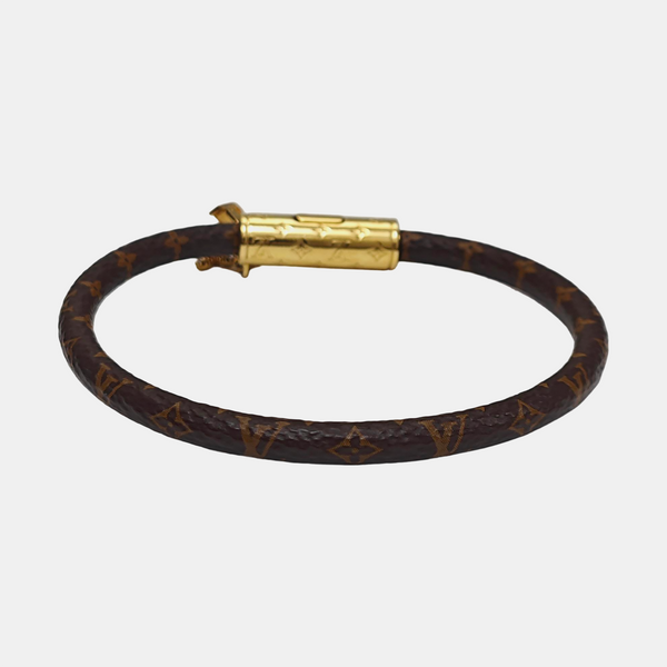 LV Push Coated Canvas Brown Bangle