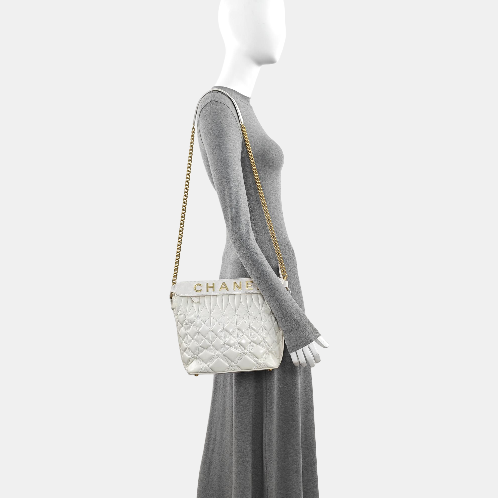 HOBO Quilted Calfskin White