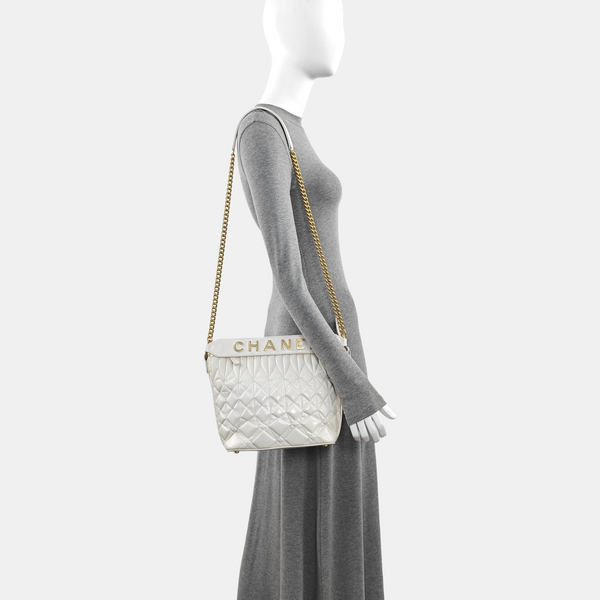 HOBO Quilted Calfskin White