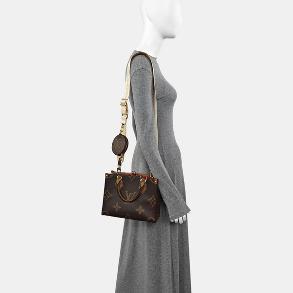 ONTHEGO PM Monogram Coated Canvas Brown