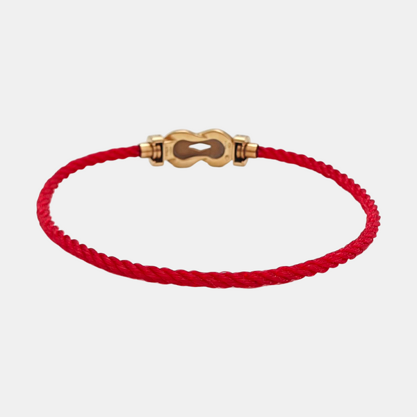 Chance Infinie Fabric Red Bangle