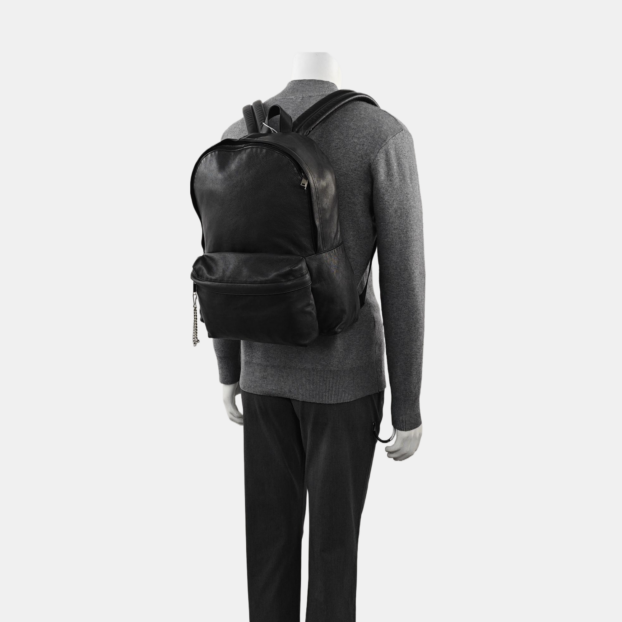 Calfskin Backpack Medium Black