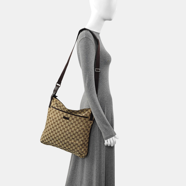 Monogram Canvas Shoulder Bag Beige