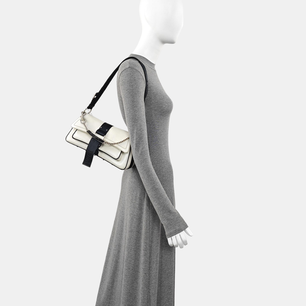 Calfskin Shoulder Bag White