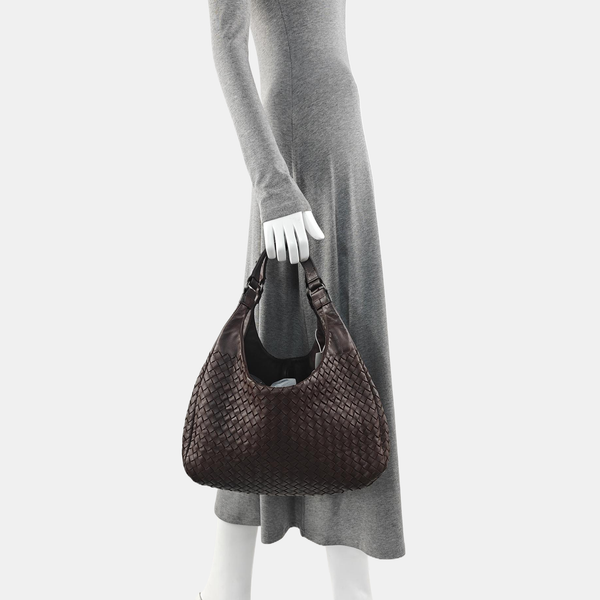 Calfskin Top Handle Bag Brown