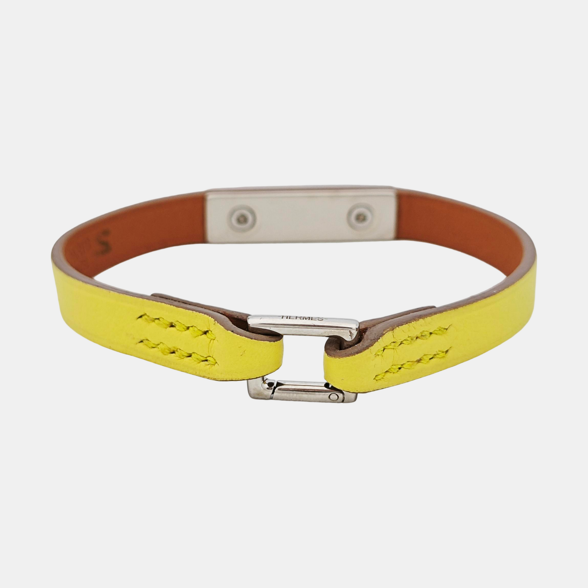 Micro Kelly Leather Yellow Bracelet
