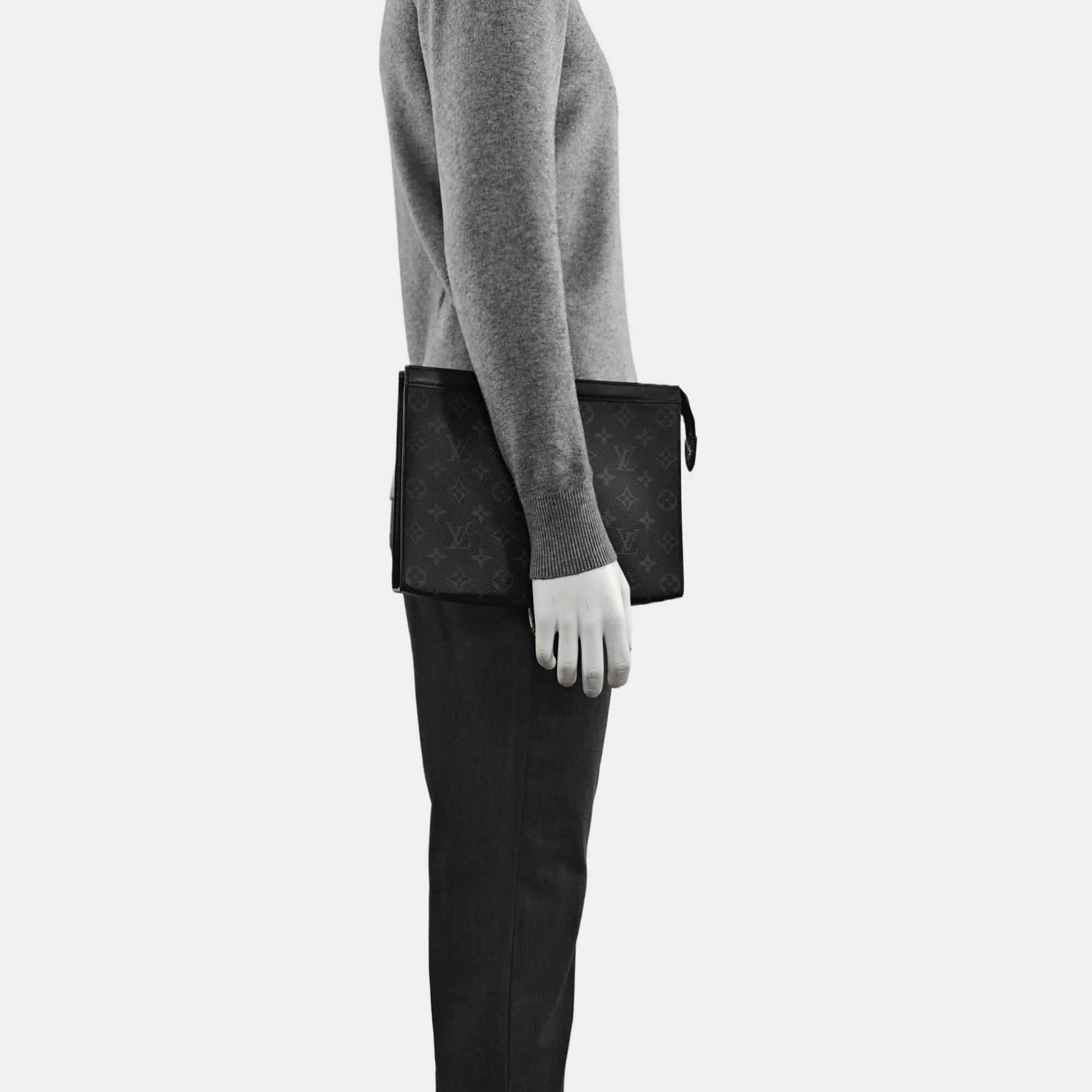 Pochette Voyag MM Monogram Coated Canvas Black