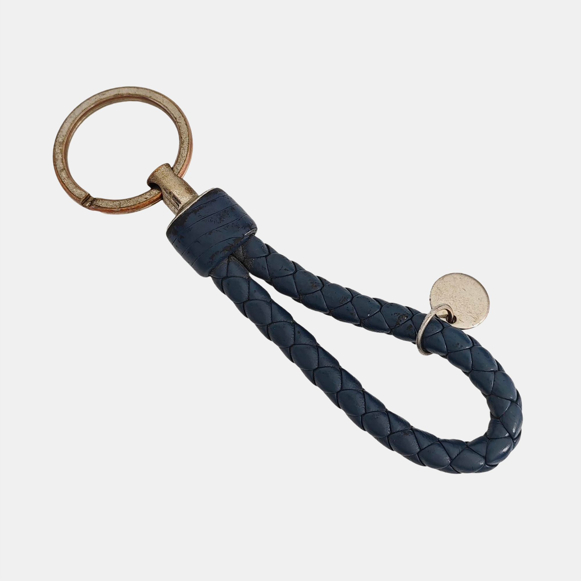 Leather Bag Charm Blue