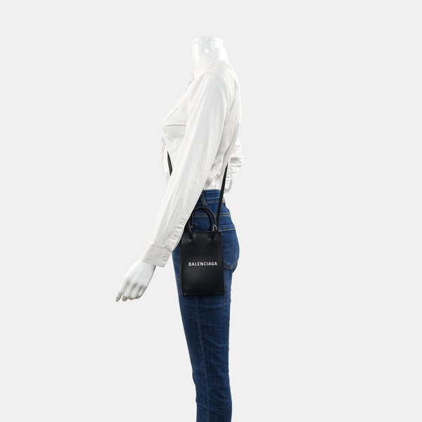 Shopping Bag Calfskin Black