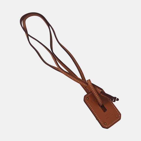 Leather Bag Charm Brown