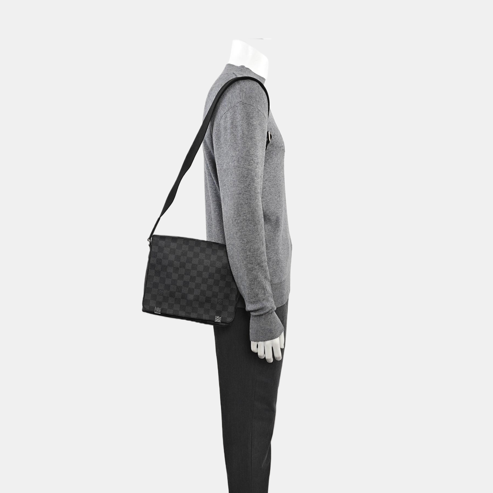 DISTRICT PM Damier Graphite Coated Canvas Gray
