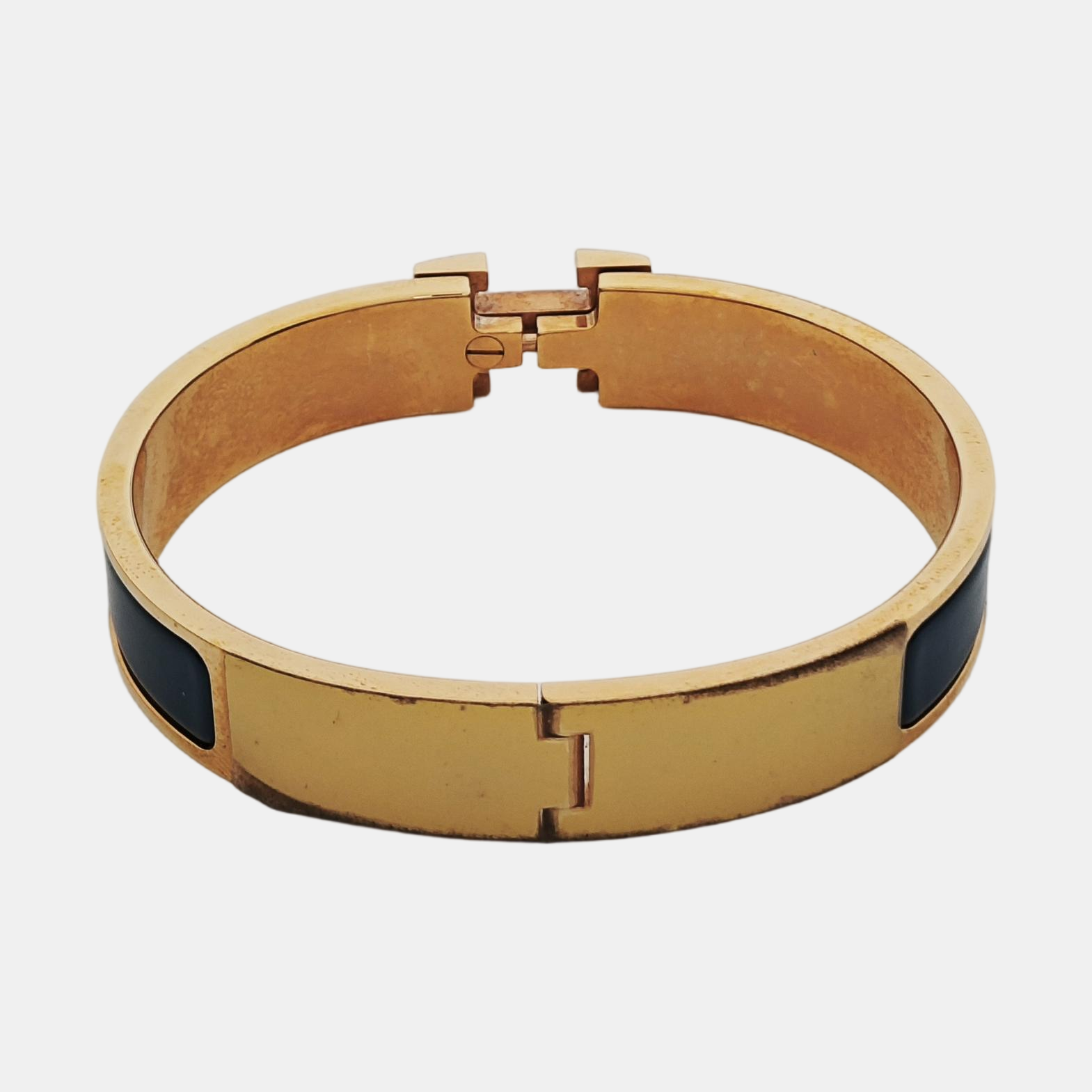 Clic H Metal Blue Bangle