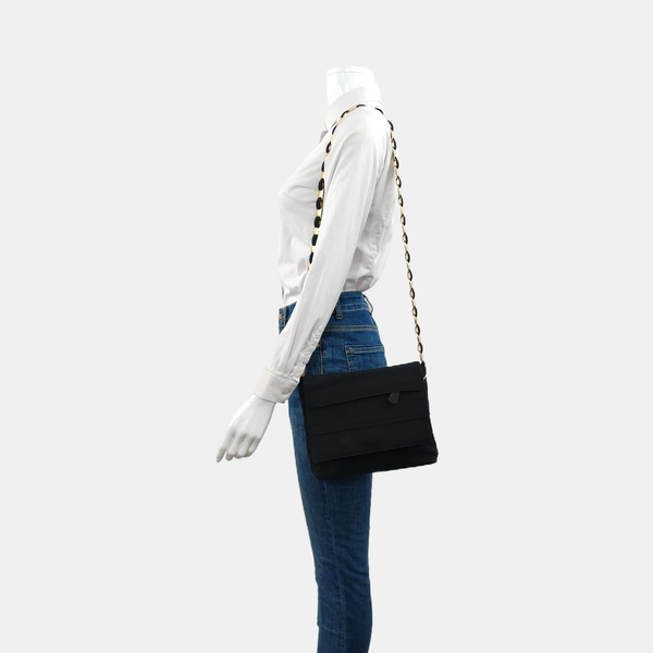 Fabric Shoulder Bag Black