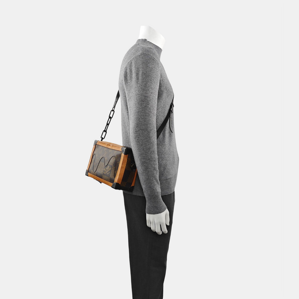 SOFT TRUNK Damier Ebene Coated Canvas Brown
