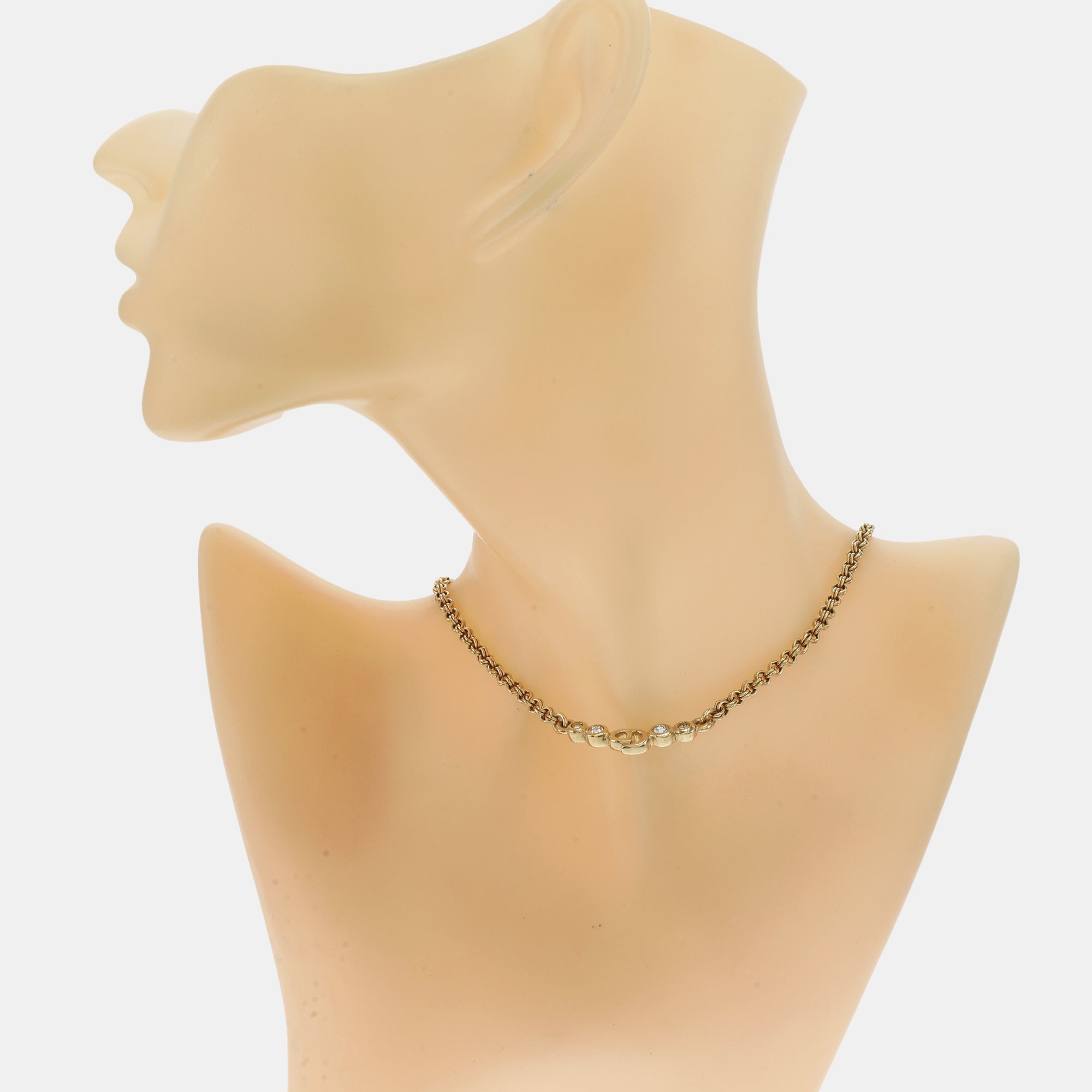 Petit CD Metal Gold Necklace