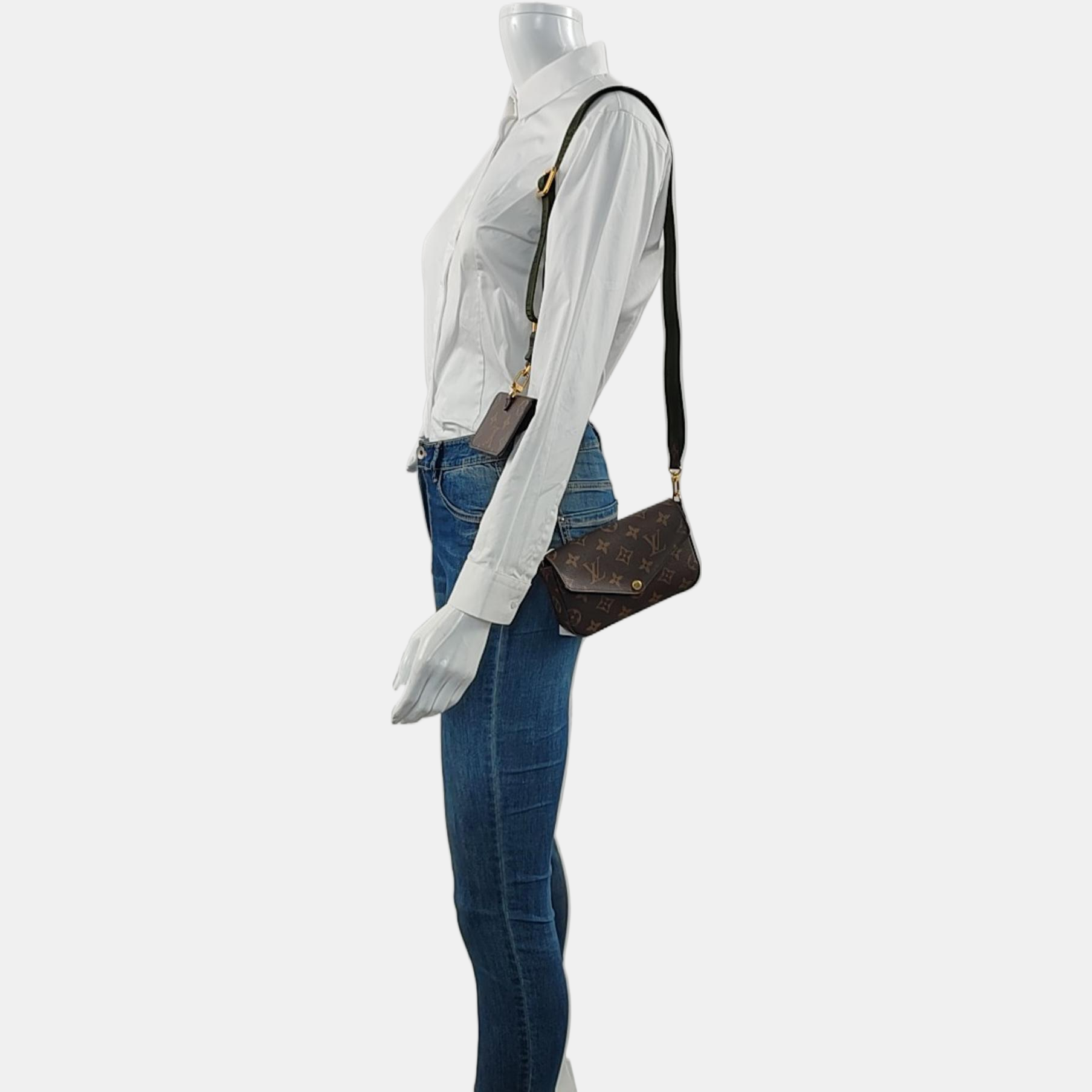 FÉLICIE Monogram Coated Canvas Brown