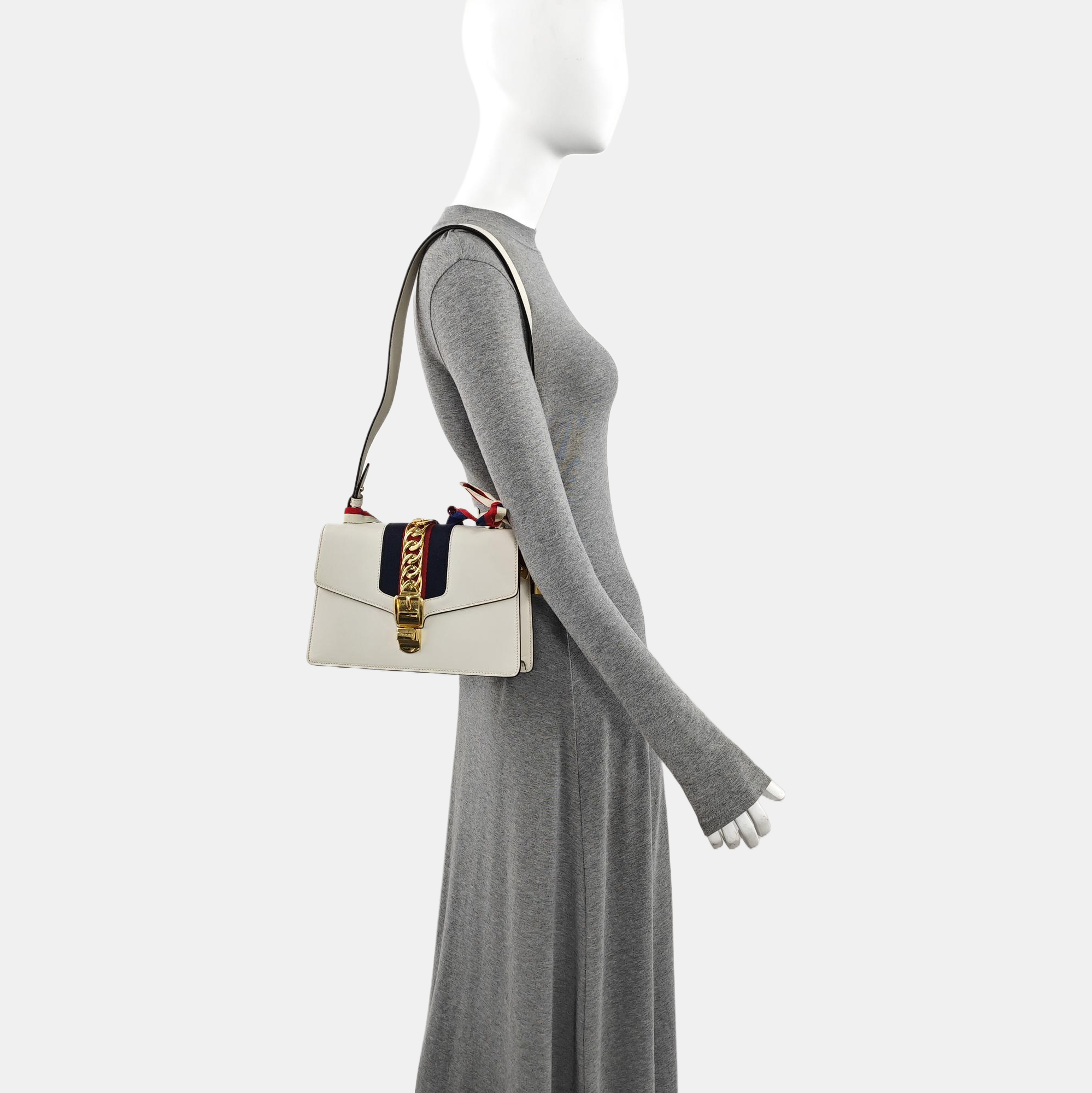 Sylvie Small Calfskin White