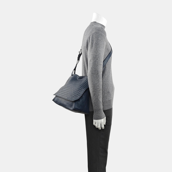 Calfskin Shoulder Bag Blue